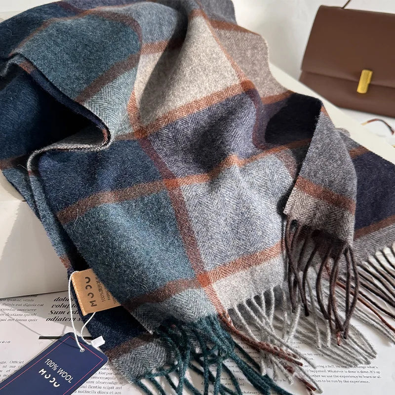 Wool Check Scarf