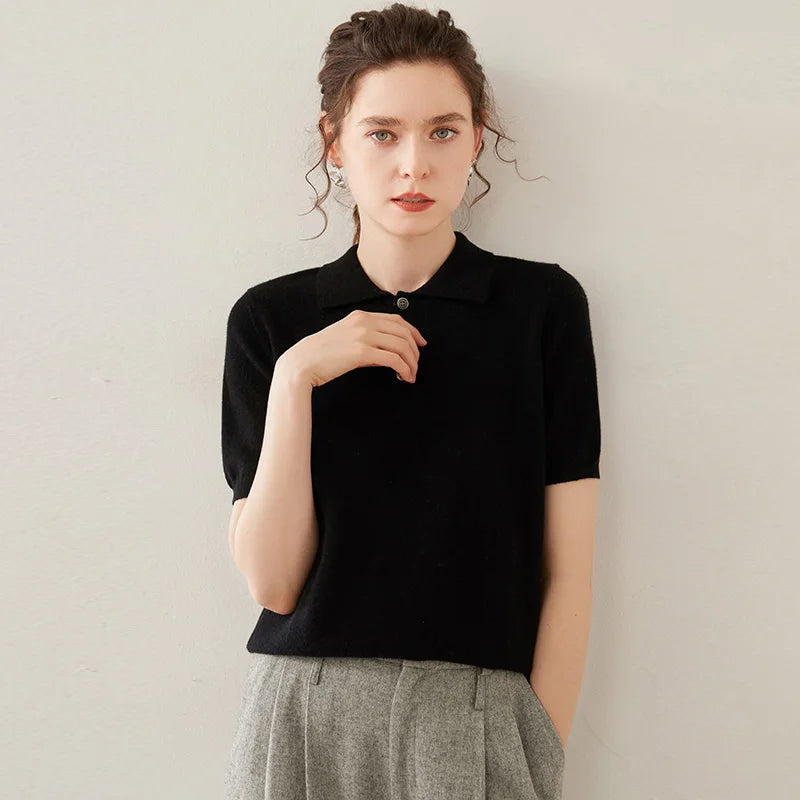 Cashmere Polo Tee