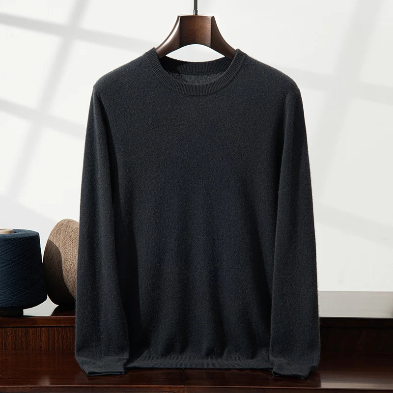 Saddle-Shoulder Cashmere Crew