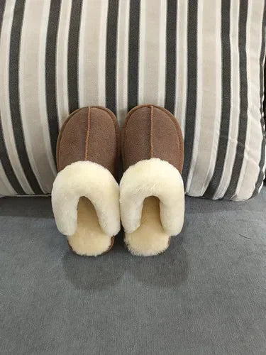 Sheepskin shearling slippers