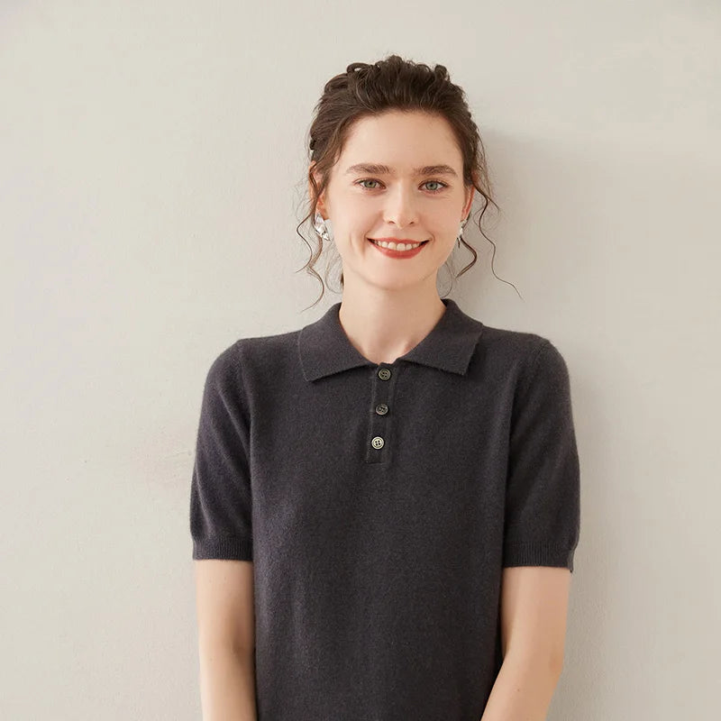 Cashmere Polo Tee