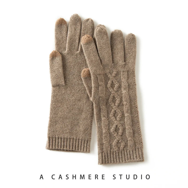 Cable Cashmere Gloves