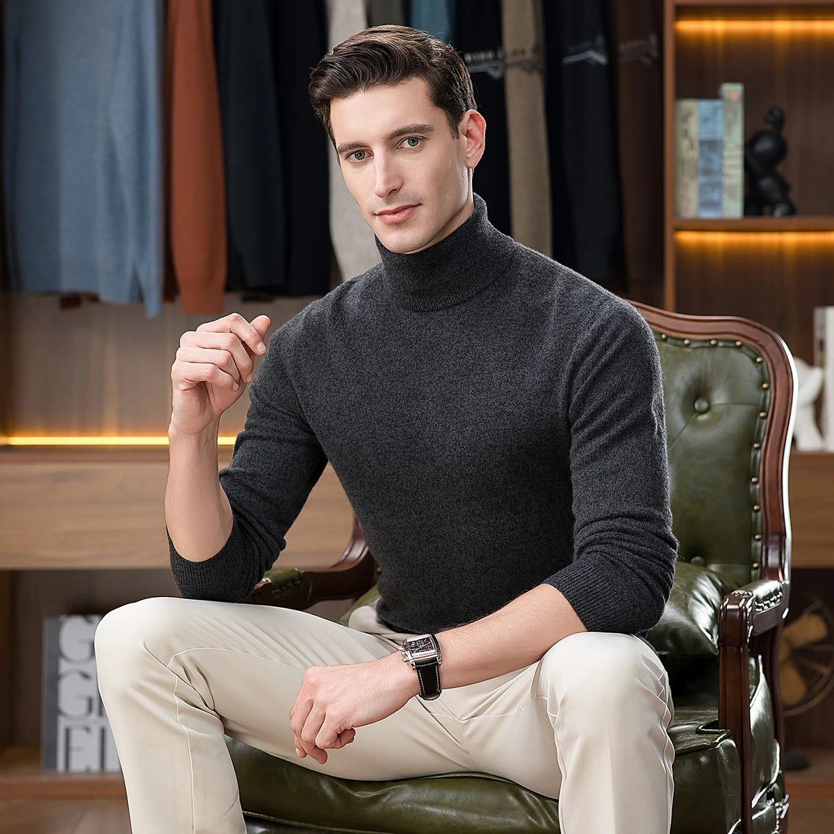 Heavy Cashmere Turtleneck