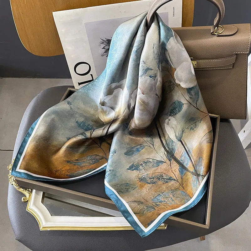 65 cm silk square scarf
