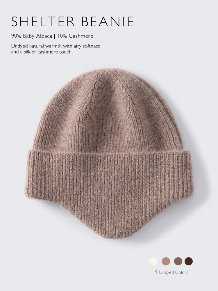 Alpaca earflap beanie