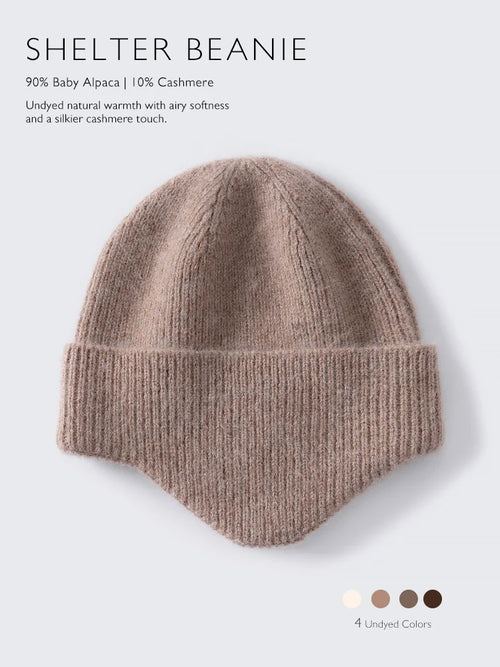 Alpaca earflap beanie