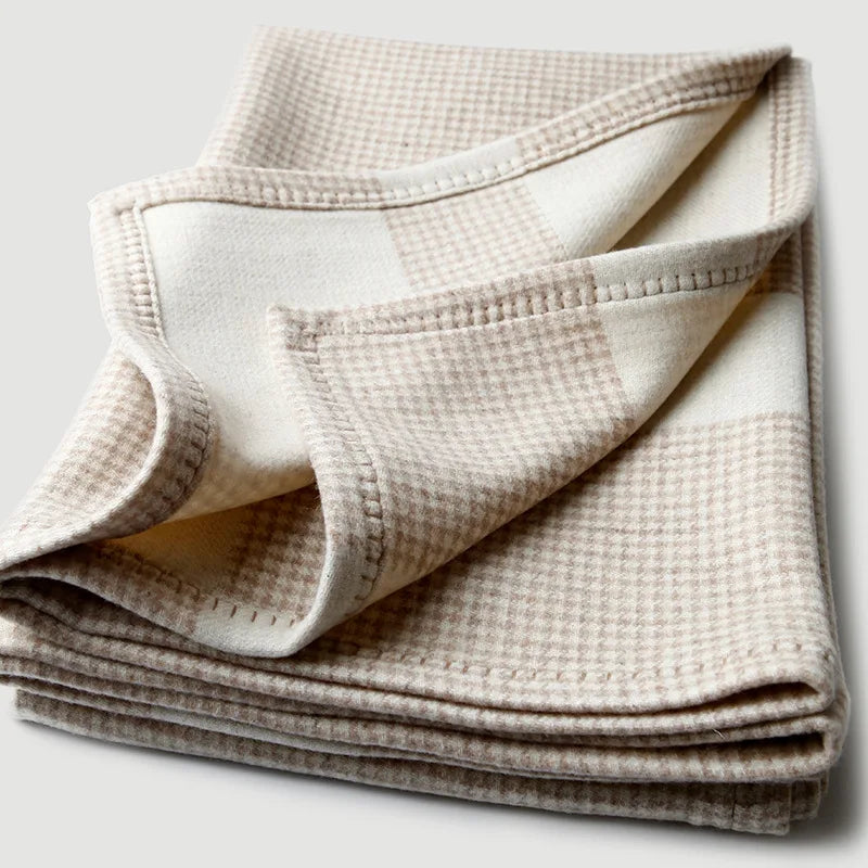 Houndstooth Wool Throw