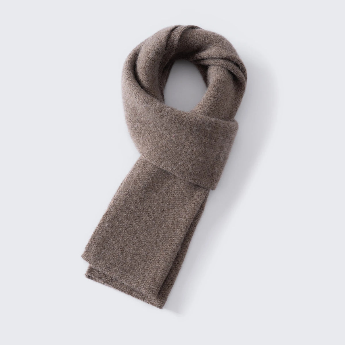 Plain knit baby alpaca scarf
