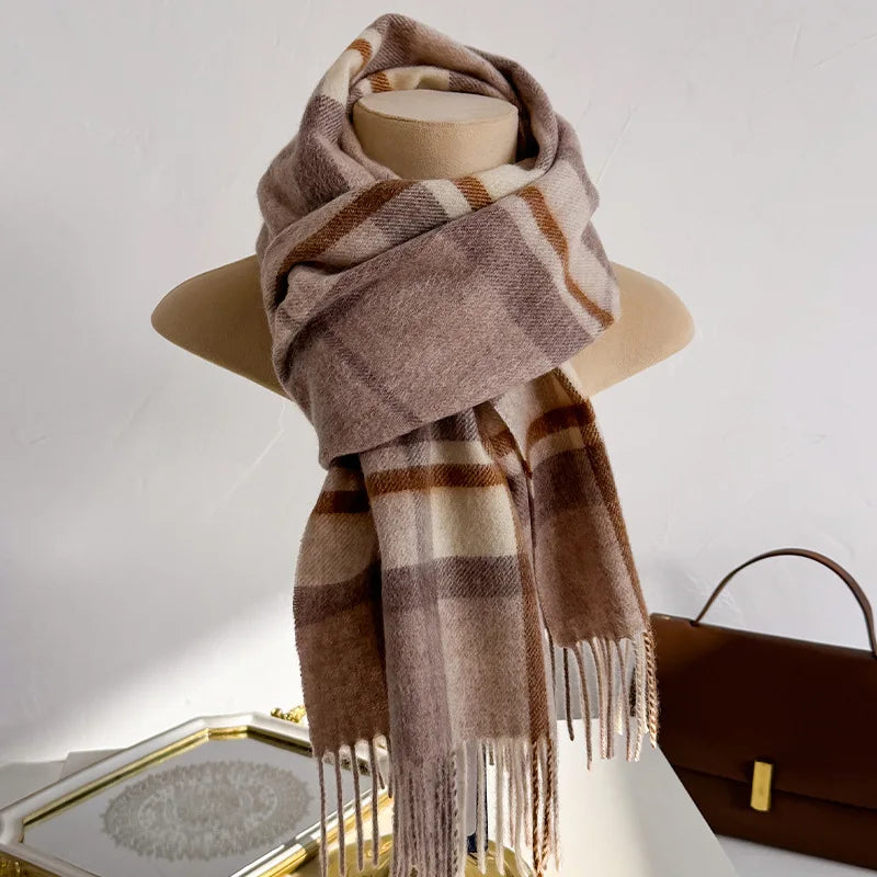 Wool Check Scarf