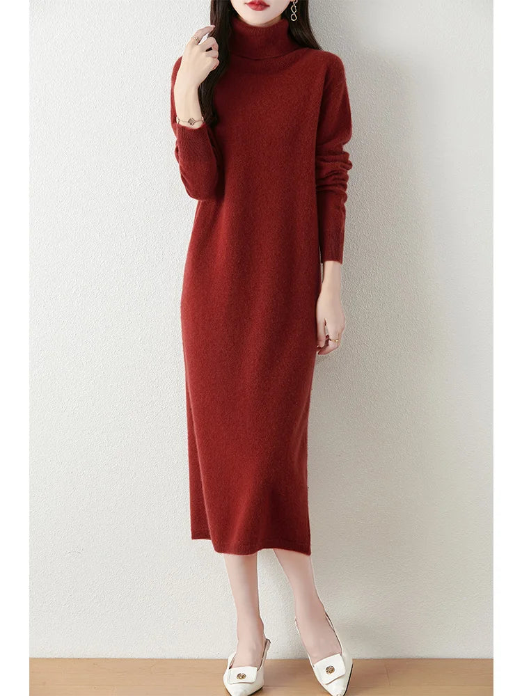Merino Turtleneck Dress