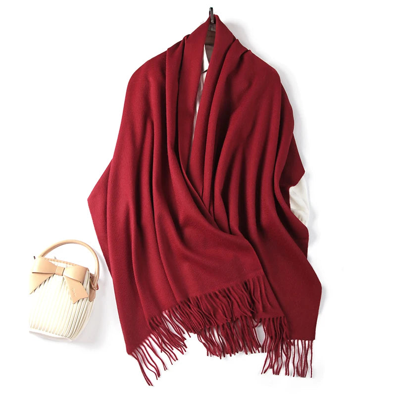 Merino wool wrap scarf