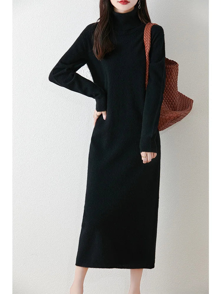 Merino Turtleneck Dress