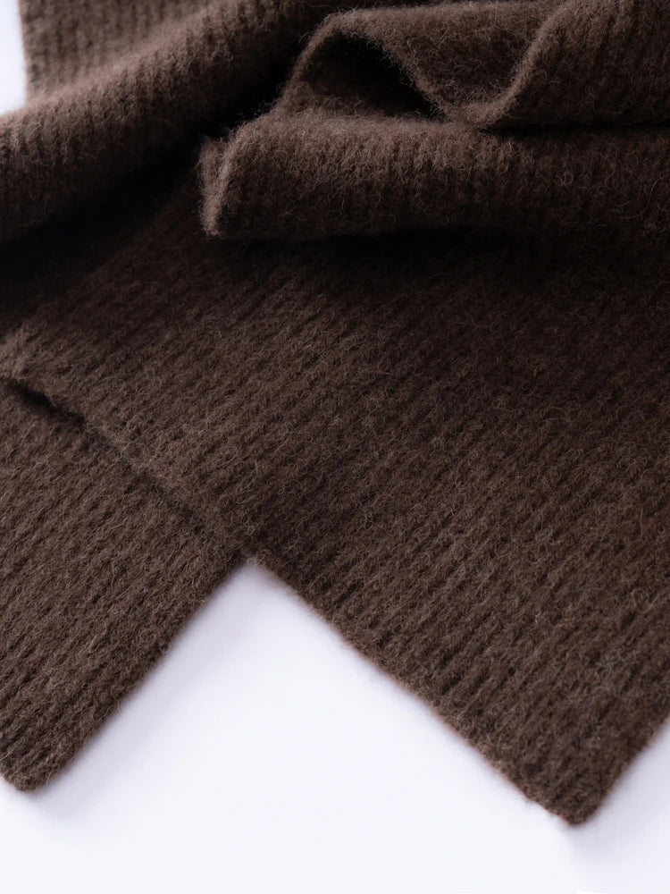 Ribbed alpaca scarf