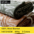 Leaf Jacquard Wool Throw