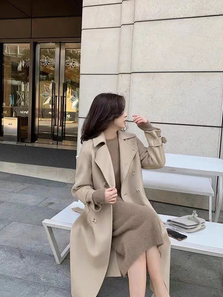 Cashmere knee-length crew dress