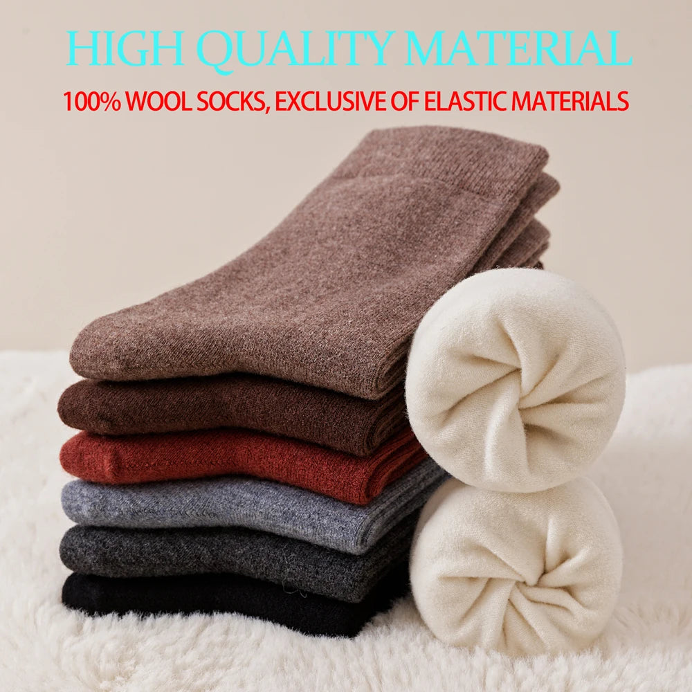 3 pairs merino crew socks