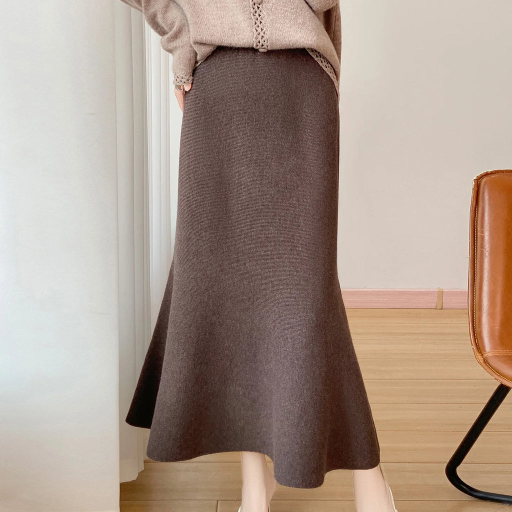 Cashmere Fishtail Skirt