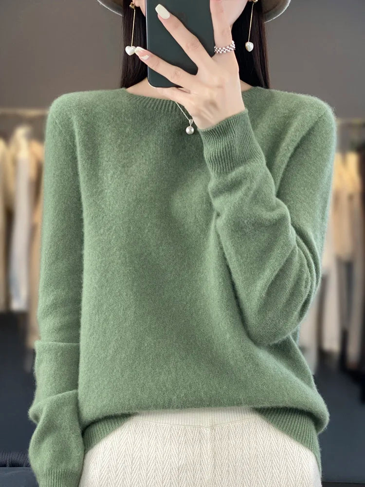 Women's merino crewneck