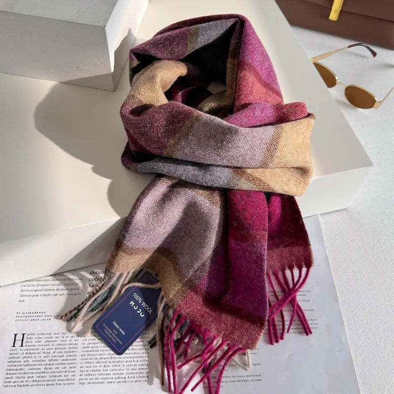 Wool Check Scarf