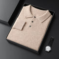 Men's cashmere polo sweater