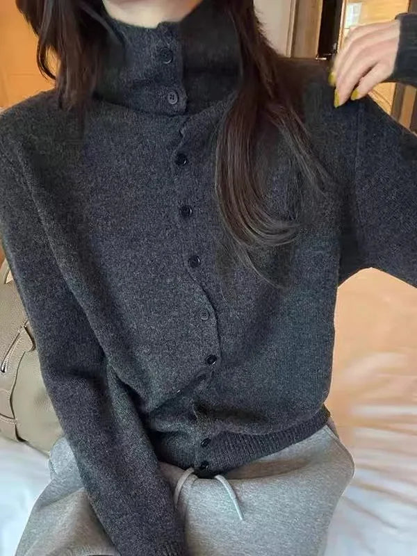 Scalloped Cashmere Cardigan