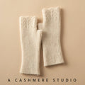 Cashmere half-finger gloves