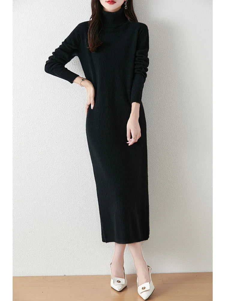 Merino Turtleneck Dress