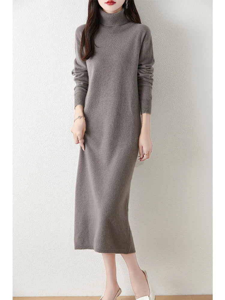 Merino Turtleneck Dress