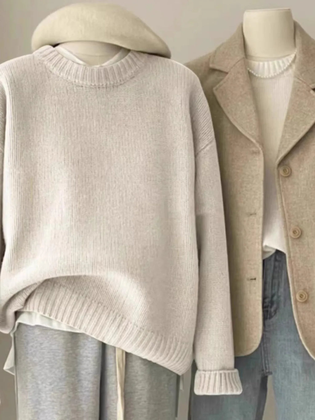 Women's heavyweight relaxed cashmere crew