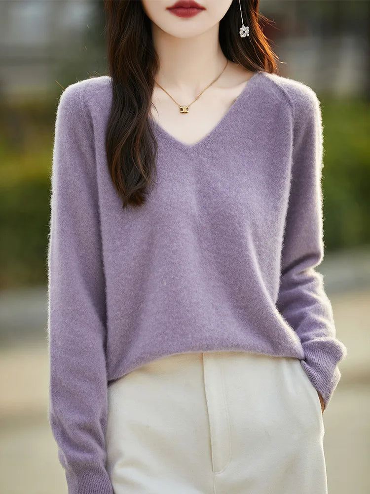 Relaxed Merino V-Neck
