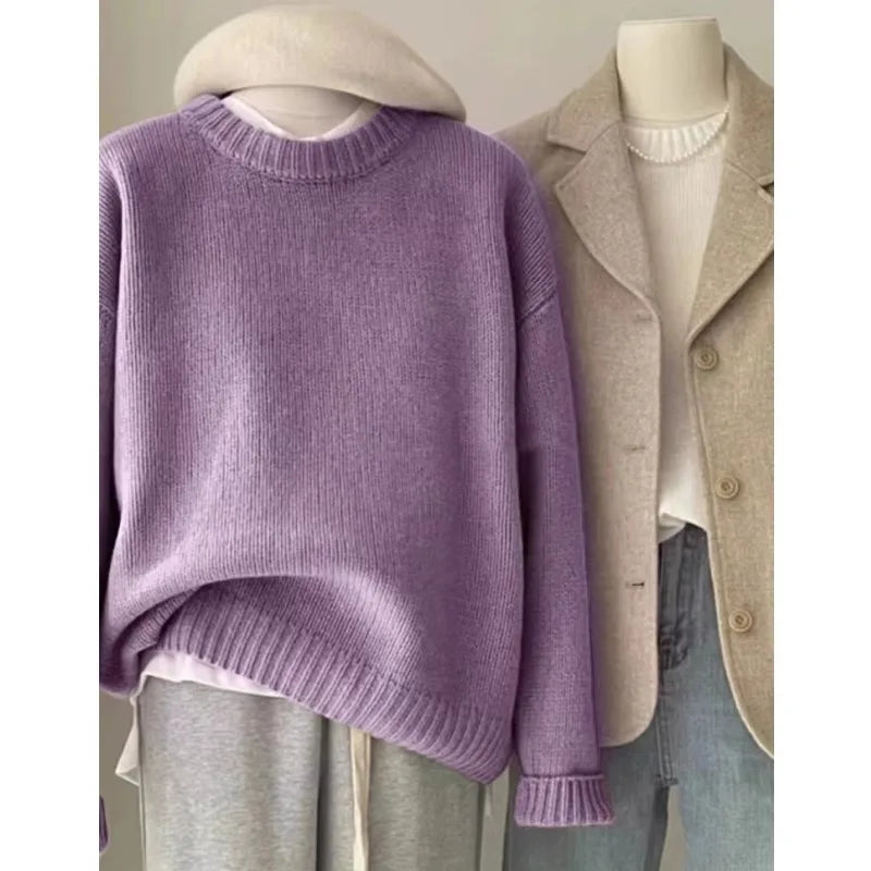 Women's heavyweight relaxed cashmere crew