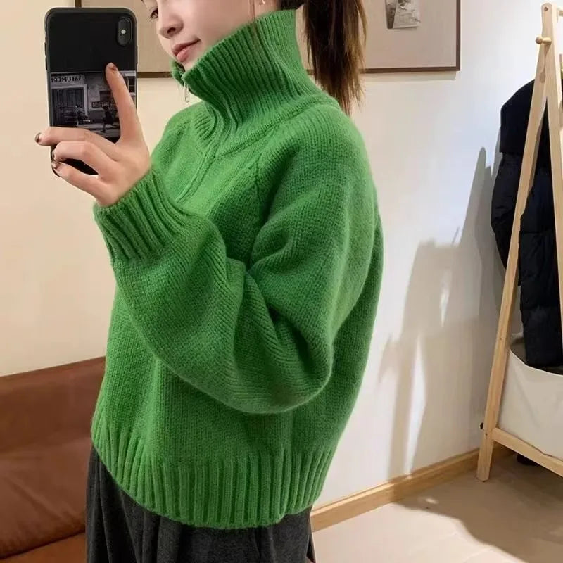 Women's cashmere half-zip