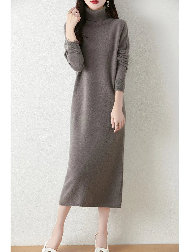 Merino Turtleneck Dress