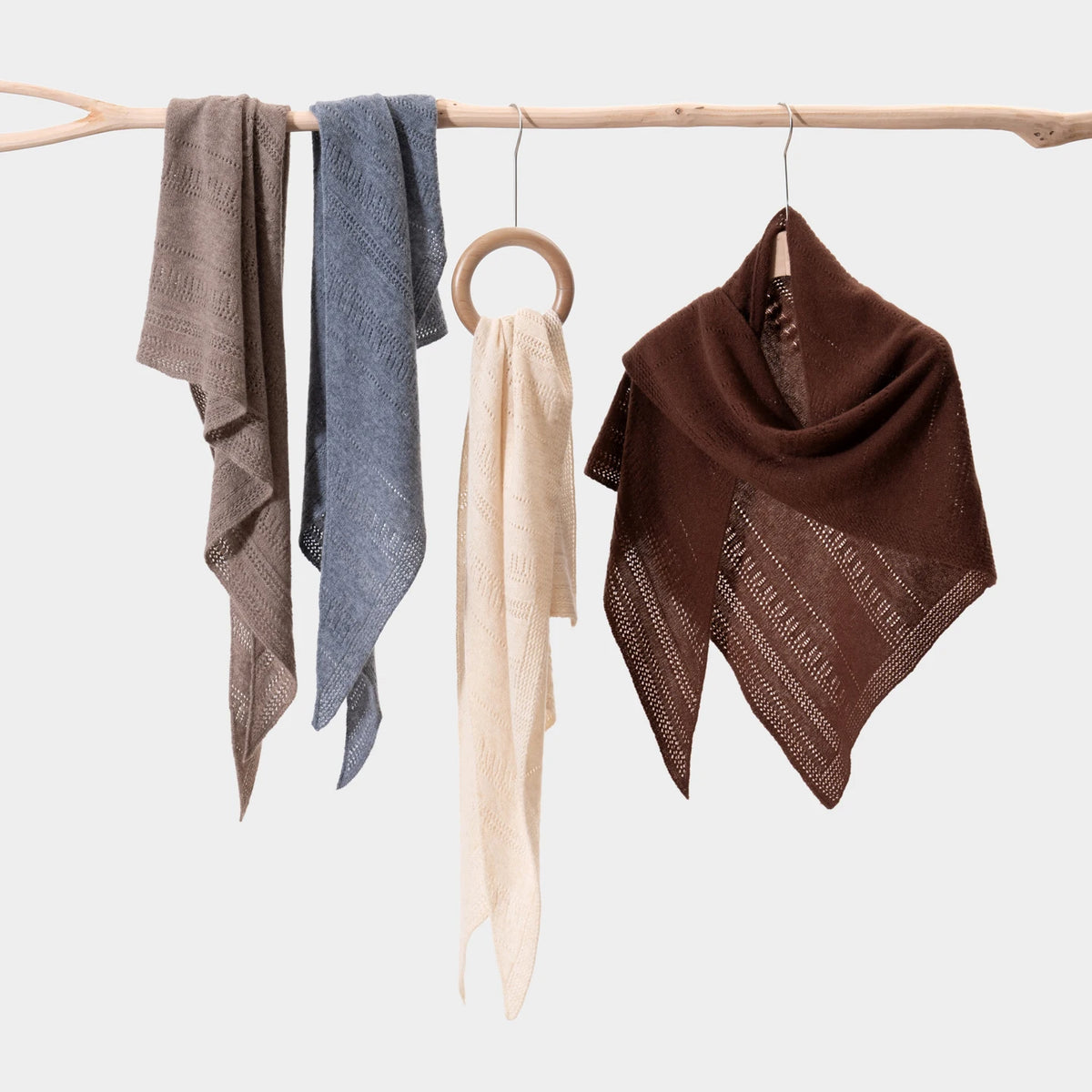 Cashmere triangle shawl