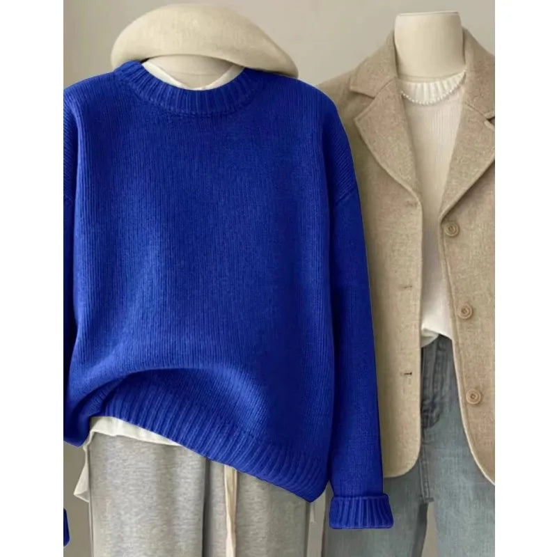 Women's heavyweight relaxed cashmere crew