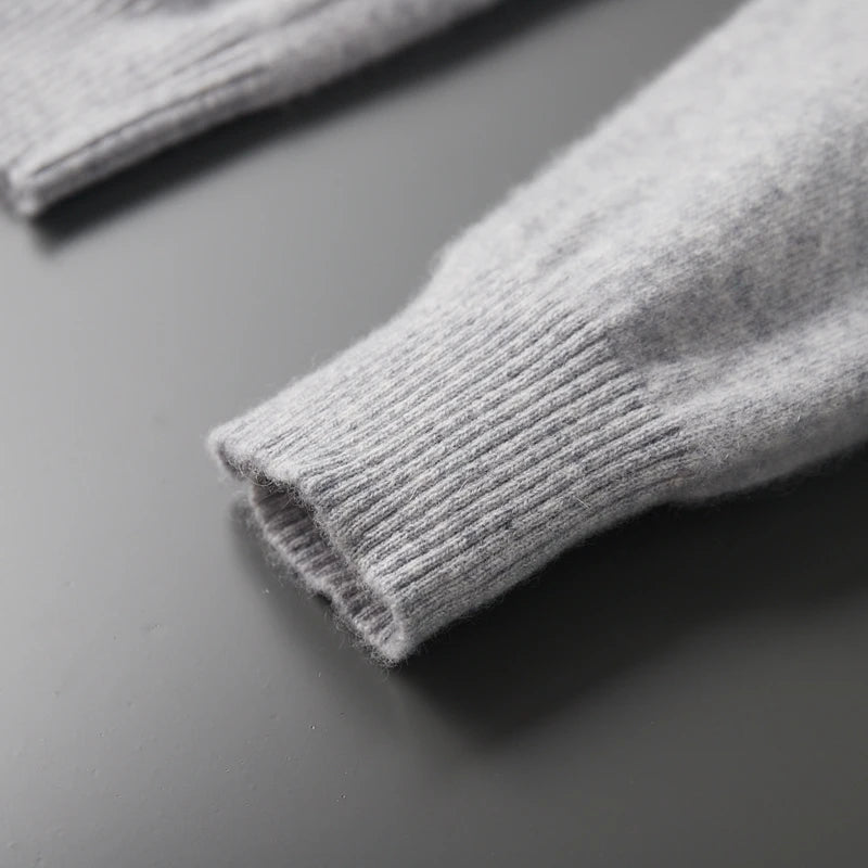 Men's cashmere polo sweater