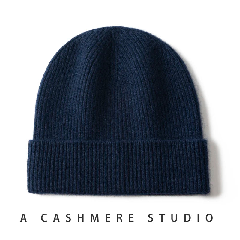 Ribbed Cashmere Beanie