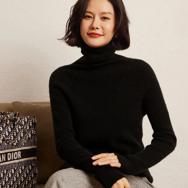Women's cashmere turtleneck