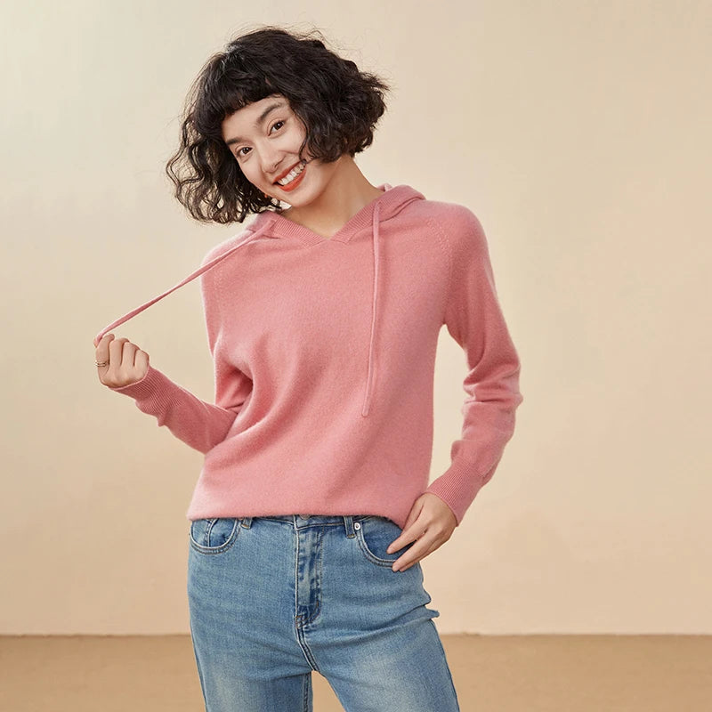 Women's cashmere hoodie