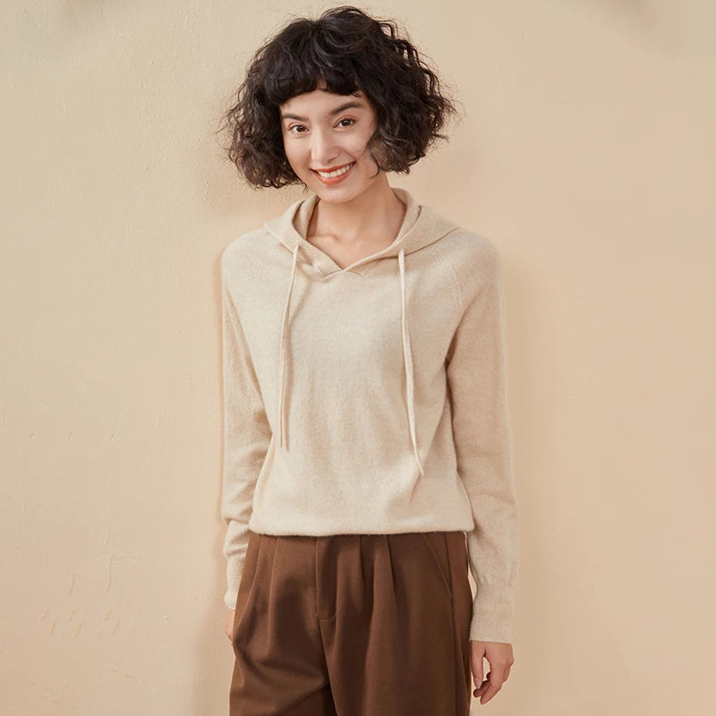 Women's cashmere hoodie