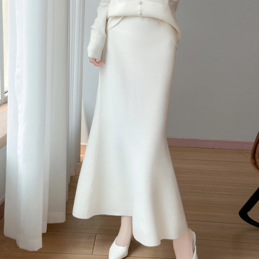 Cashmere Fishtail Skirt