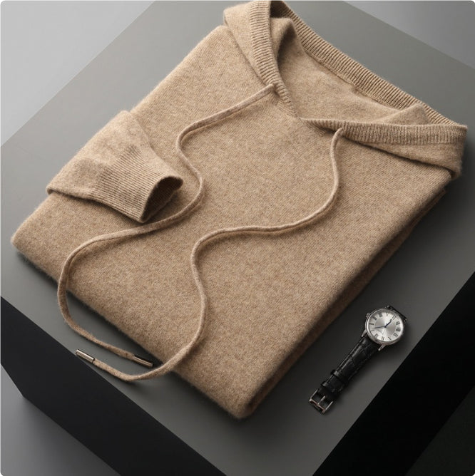 Men's merino hooded sweater