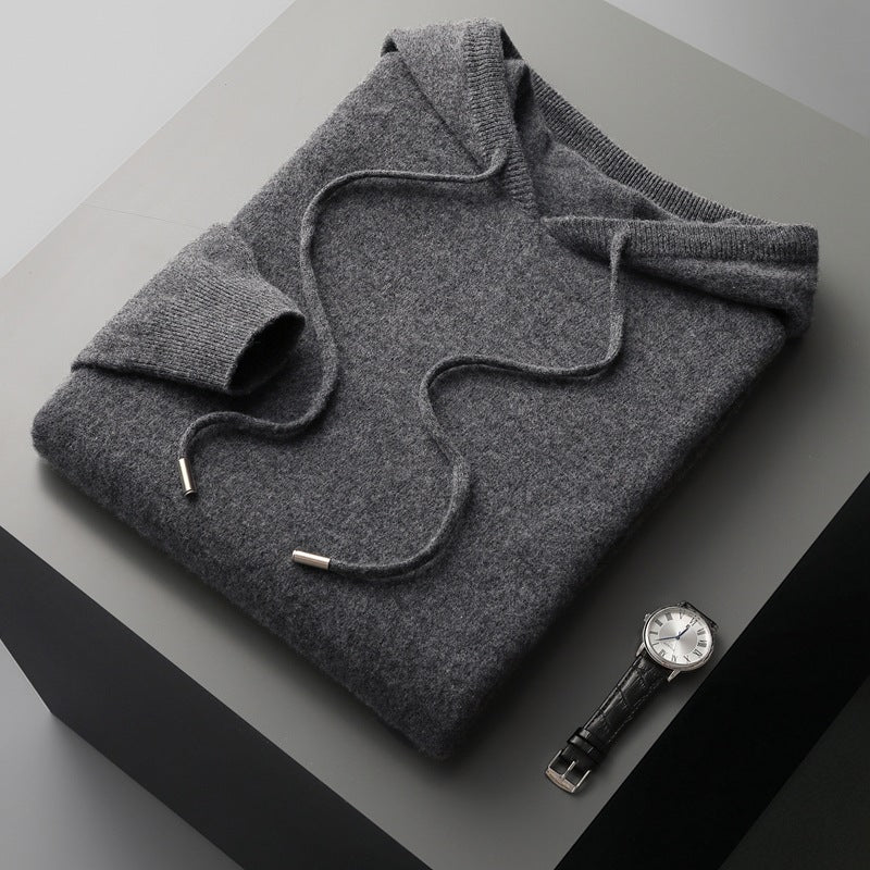 Men's merino hooded sweater